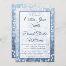 Winter Icy Blue Wedding Invitation