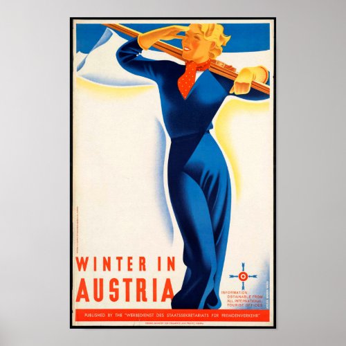 Winter in Austria _ Vintage Travel Poster