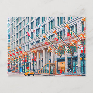 Winter in Chicago,  Holiday Postcard