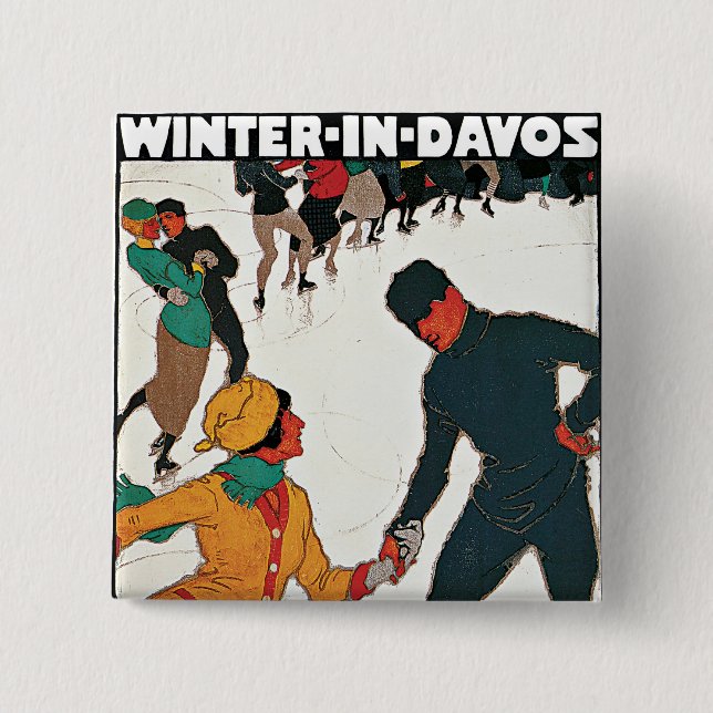 Winter in Davos Button (Front)