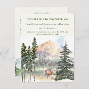 Winter in Evergreen Forest RSVP Card