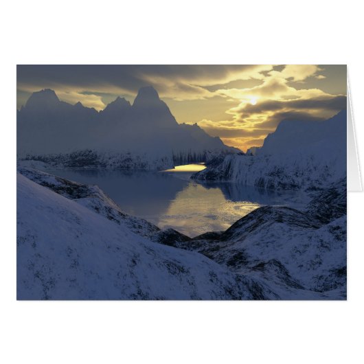 winter in fractal land cards (Front Horizontal)
