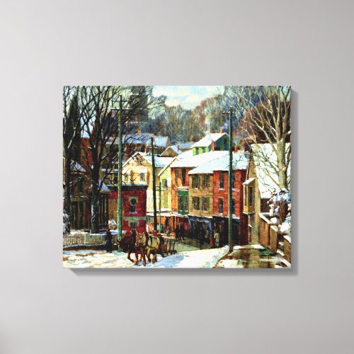 Winter in Gloucester Massachusetts Canvas Print