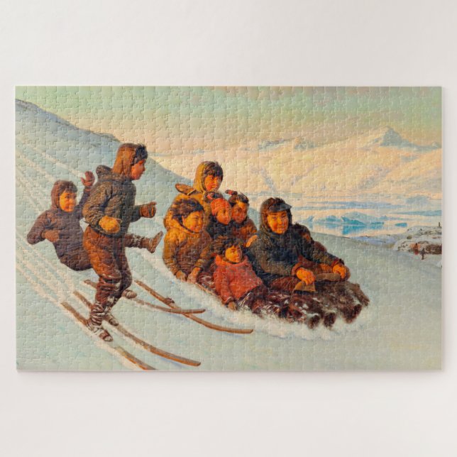 Winter in Greenland Rasmussen 1875   Jigsaw Puzzle (Horizontal)