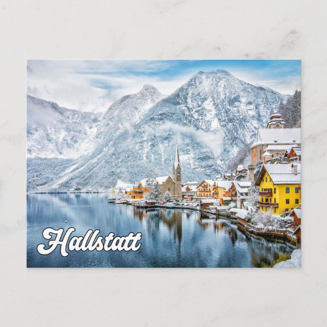 Winter In Hallstatt, Austria Postcard (Front)