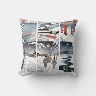 Winter in Japan Shirt Throw Pillow