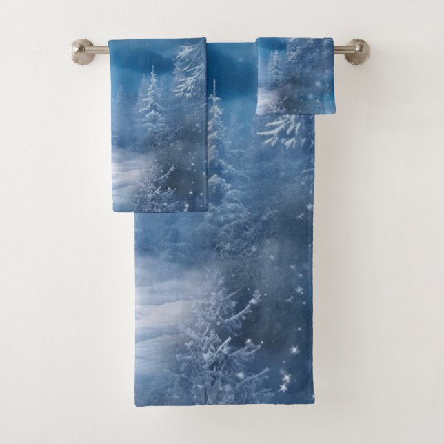 WINTER  in Magical Wonderland Bath Towel Set (Insitu)