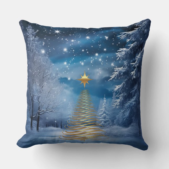 WINTER  in Magical Wonderland Throw Pillow (Front)