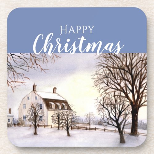Winter in New England by Farida Greenfield Beverage Coaster