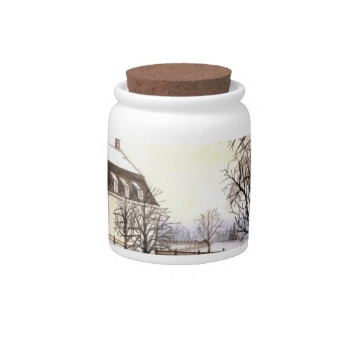 Winter in New England by Farida Greenfield Candy Jar