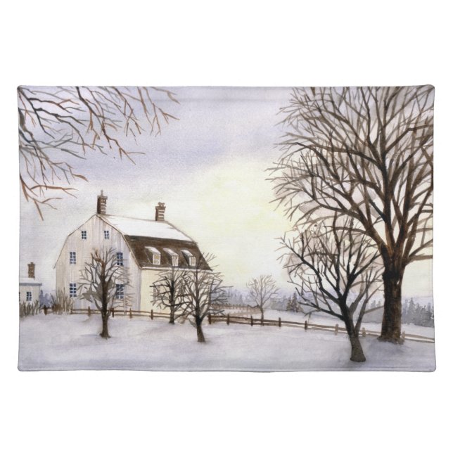 Winter in New England by Farida Greenfield Placemat (Front)