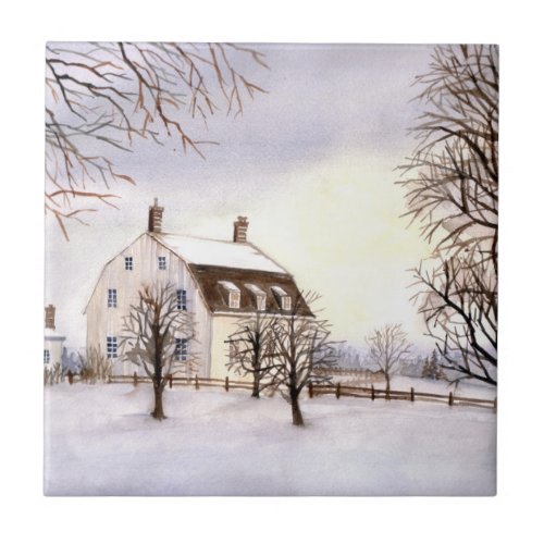 Winter in New England by Farida Greenfield Tile