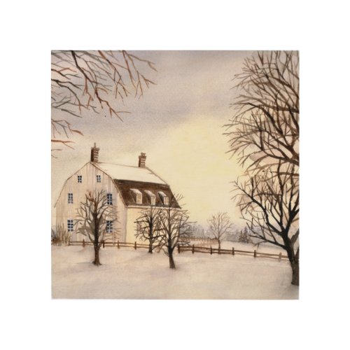 Winter in New England by Farida Greenfield Wood Wall Art