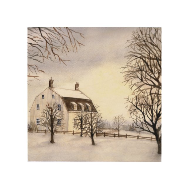 Winter in New England by Farida Greenfield Wood Wall Art (Front)