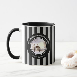 Winter in New England Christmas Black Gray Mug