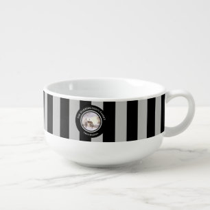 Winter in New England Christmas Black Gray Soup Mug