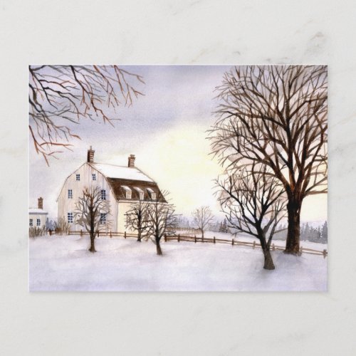 Winter in New England Postcard