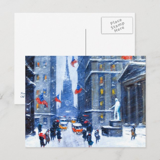 Winter in New York City. Christmas Postcard (Front/Back)