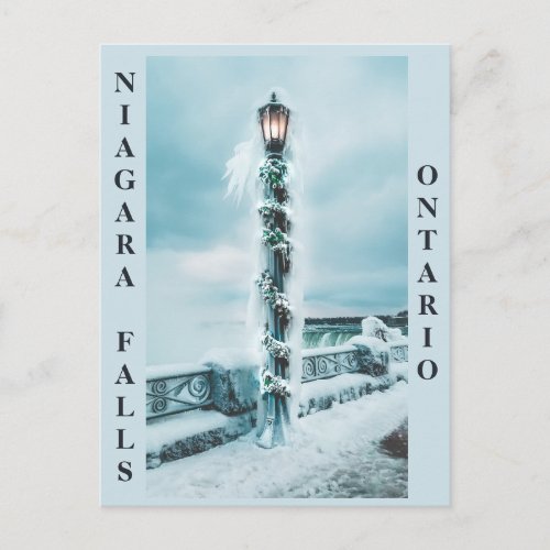 Winter in Niagara Falls Ontario Canada Postcard