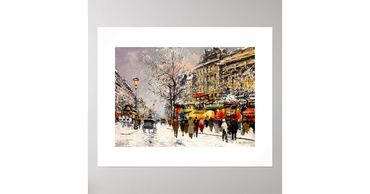 Winter in Paris. Fine Art Poster | Zazzle