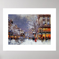 Winter in Paris. Fine Art Poster