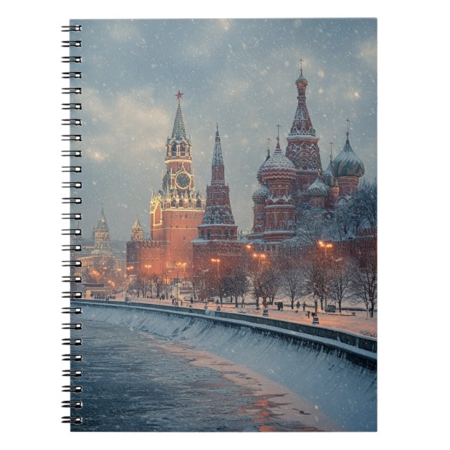 Winter in Red Square Notebook – Snowfall Edition (Front)