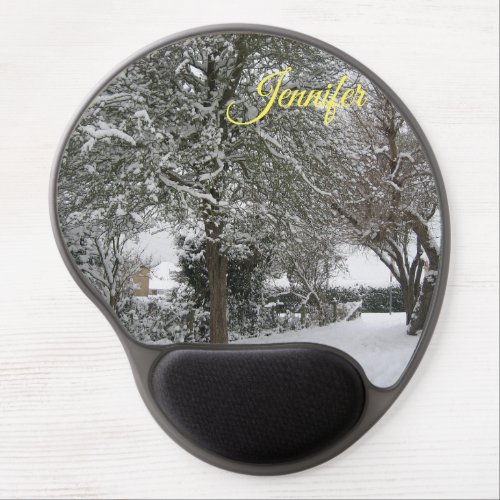 Winter in rural England Gel Mouse Pad