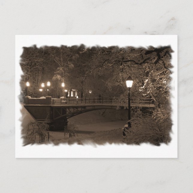 Winter in sepia tones postcard (Front)