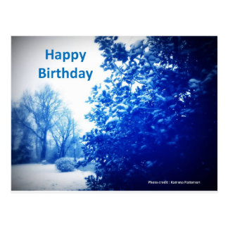 Winter Snow Happy Birthday Cards | Zazzle