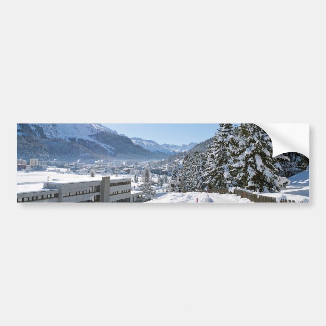 Winter in St. Moritz Bumper Sticker (Front)