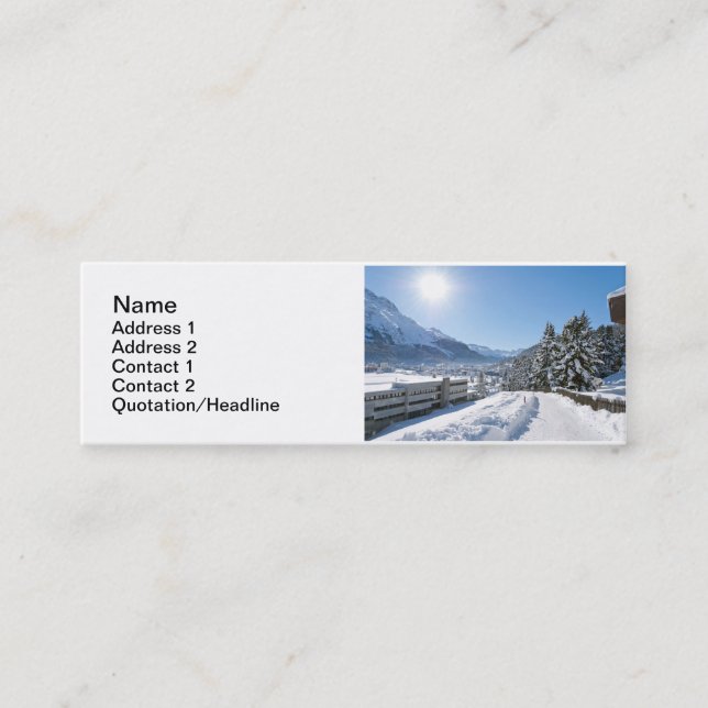 Winter in St. Moritz Mini Business Card (Front)