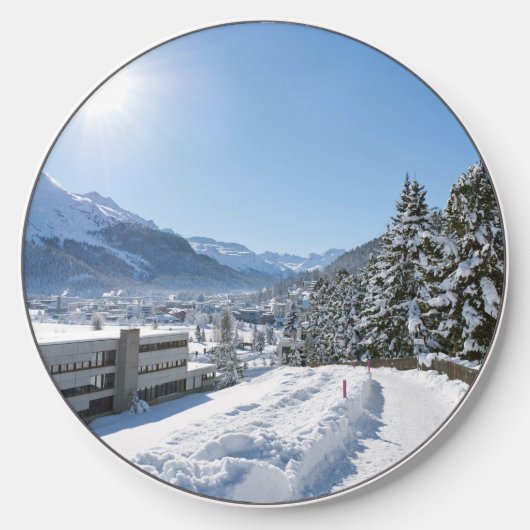 Winter in St. Moritz Wireless Charger (Front)