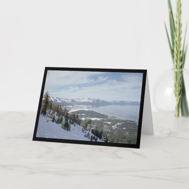 Winter in Tahoe-Song of Sol. 7:5 Greeting Card (Front)