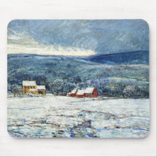 Winter in the Connecticut Hills (by Childe Hassam) Mouse Pad