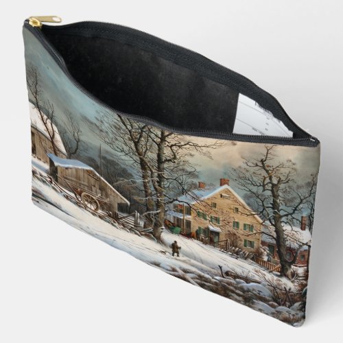 Winter in the Country A cold  Morning Accessory Pouch