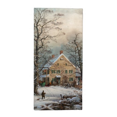 Winter in the Country A cold  Morning Cloth Napkin