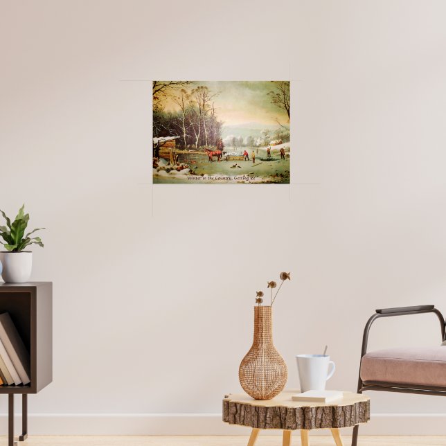 Winter in the Country, Getting Ice Poster (Living Room 3)