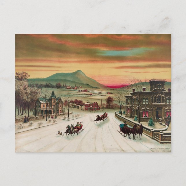 Winter In The Country Postcard (Front)