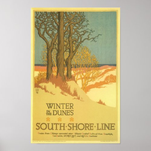 Winter in the Dunes Poster