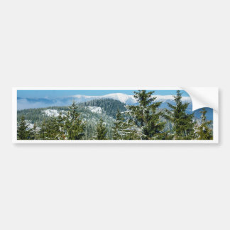 Winter in the Giant Mountains in the Czech Republi Bumper Sticker