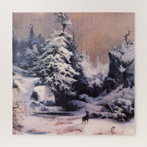 Winter in the Rocky Mountains by Thomas Moran Jigsaw Puzzle