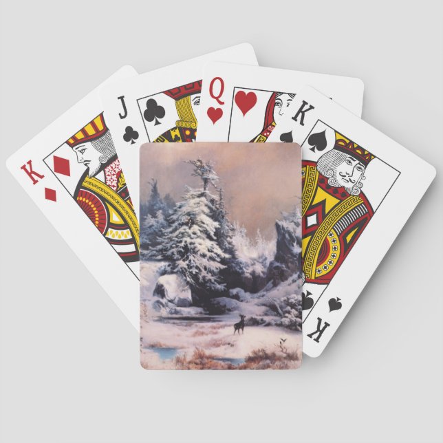 Winter in the Rocky Mountains Poker Cards (Back)