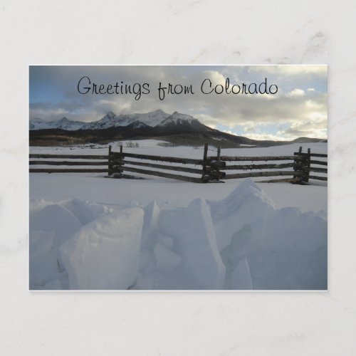 Winter in the San Juan Mountains Colorado Postcard