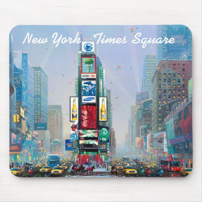 Winter in Times Square Mouse Pad (Front)