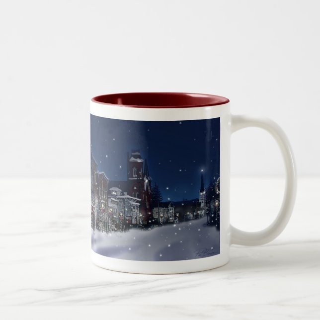 Winter in Waterville Two-Tone Coffee Mug (Right)