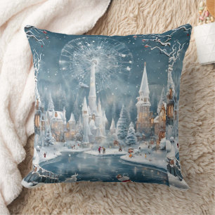 Winter in wonderland Christmas Throw Pillow
