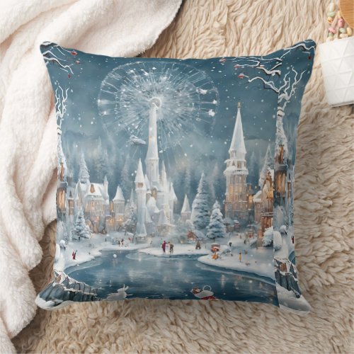 Winter in wonderland Christmas Throw Pillow