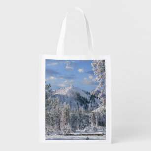 Winter in Yellowstone National Park, Wyoming Grocery Bag