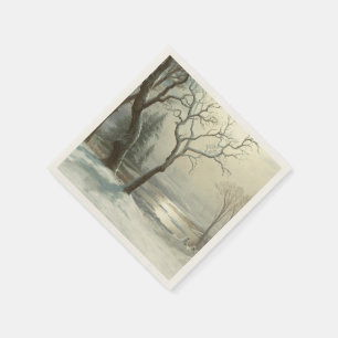 Winter in Yosemite by Albert Bierstadt Napkins