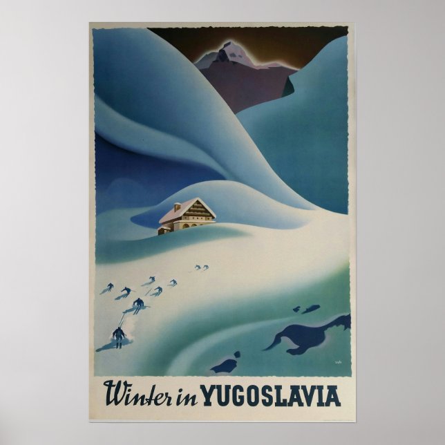 Winter in Yugoslavia, Ski poster (Front)